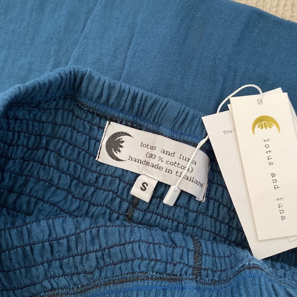 Lotus & Luna Wide Leg Pants in Moroccan Blue - Picture 8 of 12